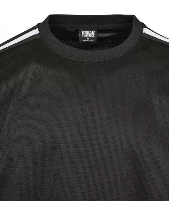 Мъжка тениска в черно Urban Classics Oversized Stripes Mesh, Тениски - Hoodstyle.bg
