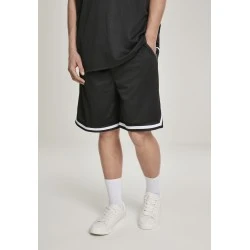 Мъжки къси панталони в черно Urban Classics Premium Stripes Mesh Shorts