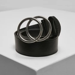 Колан в черен цвят Urban Classics Ring Buckle от синтетична кожа