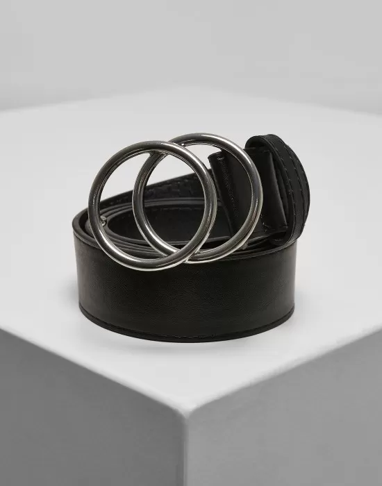Колан в черен цвят Urban Classics Ring Buckle от синтетична кожа, Колани - Hoodstyle.bg