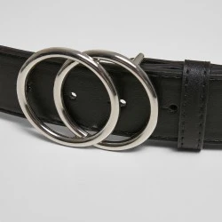 Колан в черен цвят Urban Classics Ring Buckle от синтетична кожа