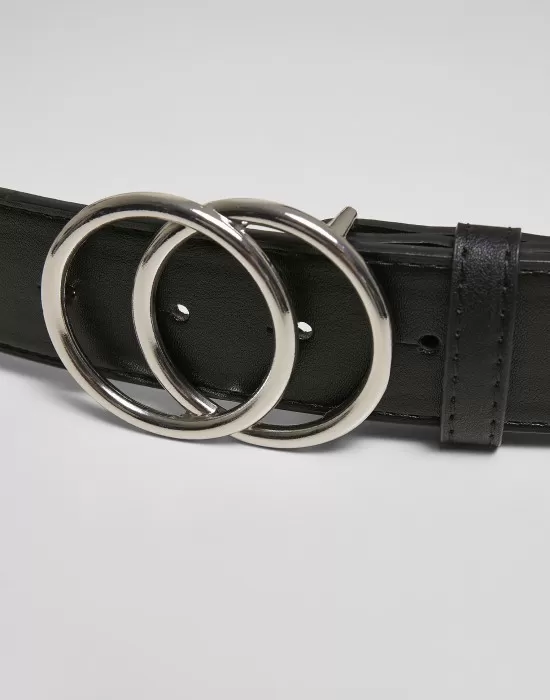 Колан в черен цвят Urban Classics Ring Buckle от синтетична кожа, Колани - Hoodstyle.bg