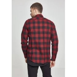 Мъжка червена карирана риза Urban Classics blk/red
