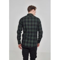 Мъжка карирана риза Urban Classics blk/forest