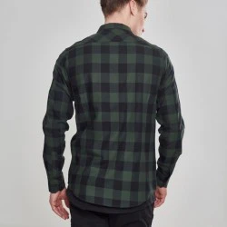 Мъжка карирана риза Urban Classics blk/forest