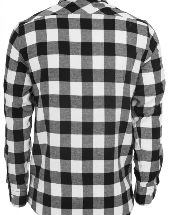 Мъжка карирана риза Urban Classics blk/wht, Ризи - Hoodstyle.bg