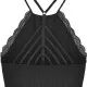 Дамски топ в черен цвят Urban Classics Ladies Laces String Top black, Топове - Hoodstyle.bg