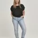 Дамска изчистена тениска Urban Classics в черно, Тениски - Hoodstyle.bg