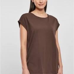 Дамска тениска с паднали ръкави в кафяв цвят Urban Classics Ladies Organic Tee