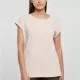 Дамска тениска с паднали ръкави в светлорозов цвят Urban Classics Ladies Organic Tee, Тениски - Hoodstyle.bg