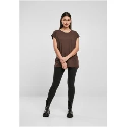 Дамска тениска с паднали ръкави в кафяв цвят Urban Classics Ladies Organic Tee
