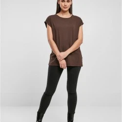 Дамска тениска с паднали ръкави в кафяв цвят Urban Classics Ladies Organic Tee