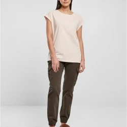 Дамска тениска с паднали ръкави в светлорозов цвят Urban Classics Ladies Organic Tee