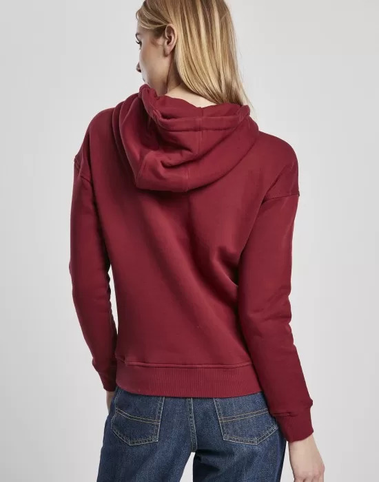 Дамски суичър в цвят бордо Urban Classics Ladies Organic Hoody, Суичъри - Hoodstyle.bg