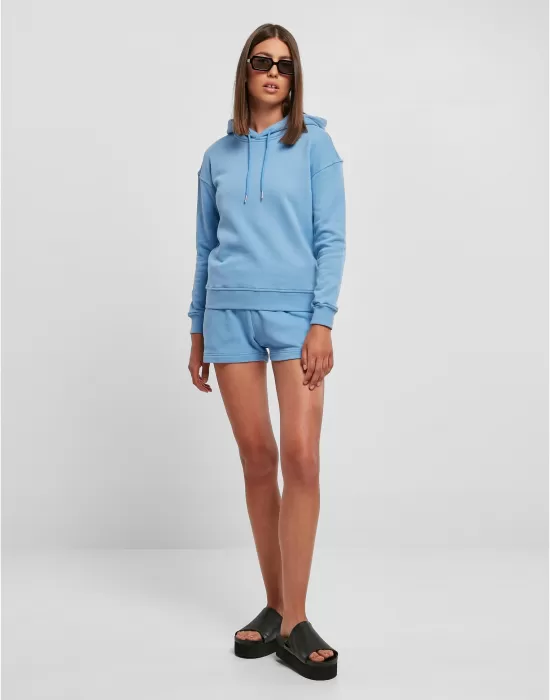 Дамски суичър с качулка в светлосин цвят Urban Classics Ladies Organic Hoody, Суичъри - Hoodstyle.bg
