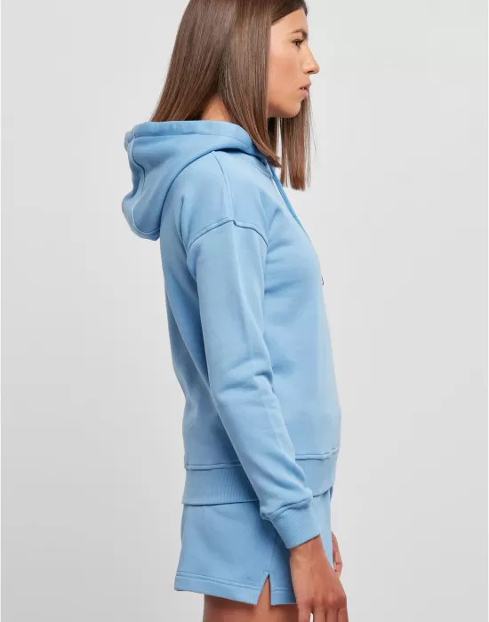 Дамски суичър с качулка в светлосин цвят Urban Classics Ladies Organic Hoody, Суичъри - Hoodstyle.bg