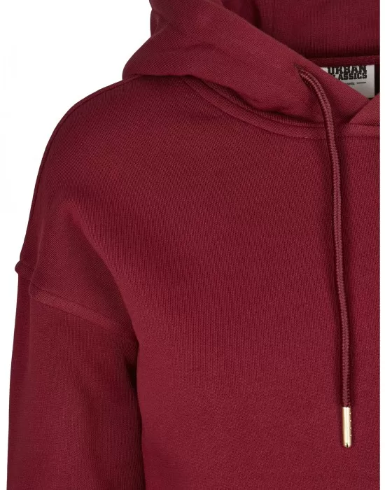 Дамски суичър в цвят бордо Urban Classics Ladies Organic Hoody, Суичъри - Hoodstyle.bg