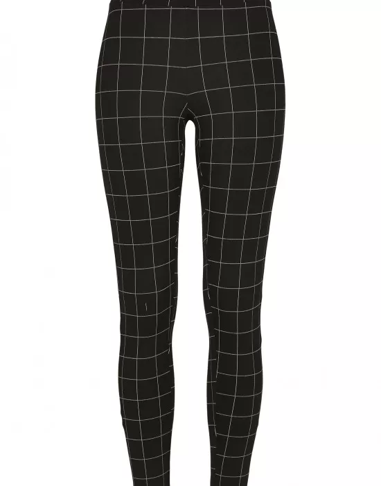 Дамски клин в черно Urban Classics Ladies Check High Waist Leggings, Клинове - Hoodstyle.bg