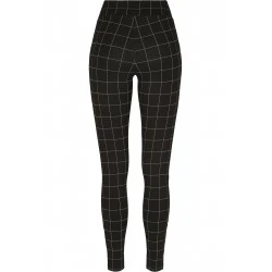 Дамски клин в черно Urban Classics Ladies Check High Waist Leggings