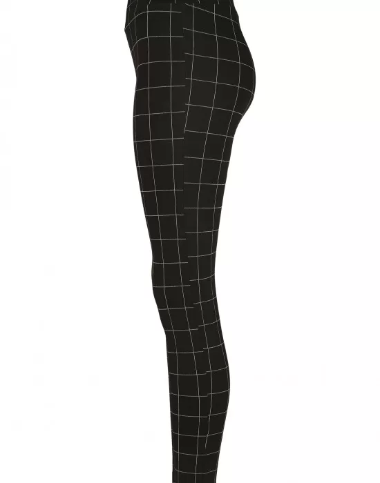 Дамски клин в черно Urban Classics Ladies Check High Waist Leggings, Клинове - Hoodstyle.bg