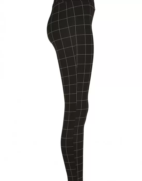 Дамски клин в черно Urban Classics Ladies Check High Waist Leggings, Клинове - Hoodstyle.bg