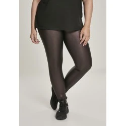 Дамски кожен клин в тъмночервено Urban Classics Ladies Faux Leather High Waist Leggings