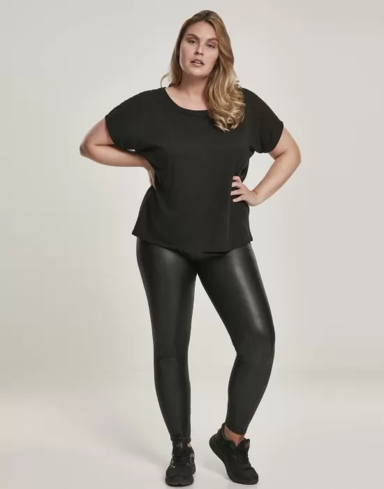 Дамски кожен клин в черно Urban Classics Ladies Faux Leather High Waist Leggings black, Клинове - Hoodstyle.bg