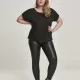 Дамски кожен клин в черно Urban Classics Ladies Faux Leather High Waist Leggings black, Клинове - Hoodstyle.bg