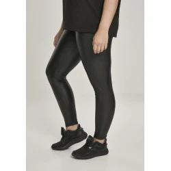 Дамски кожен клин в черно Urban Classics Ladies Faux Leather High Waist Leggings black 