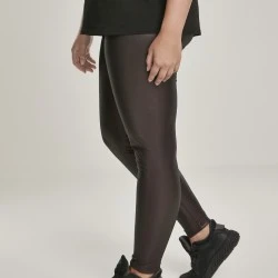 Дамски кожен клин в тъмночервено Urban Classics Ladies Faux Leather High Waist Leggings