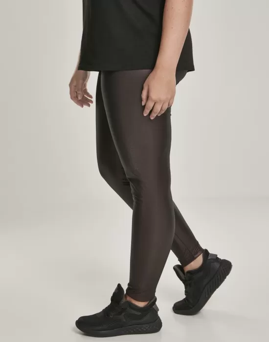 Дамски кожен клин в черно Urban Classics Ladies Faux Leather High Waist Leggings, Клинове - Hoodstyle.bg