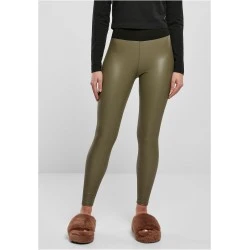 Дамски кожен клин в цвят маслина Urban Classics Ladies Faux Leggings