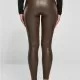 Дамски кожен клин в кафяв цвят Urban Classics Ladies Faux Leggings, Клинове - Hoodstyle.bg