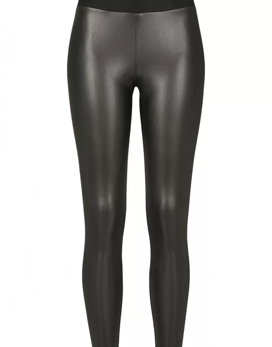Дамски кожен клин в черно Urban Classics Ladies Faux Leather High Waist Leggings black, Клинове - Hoodstyle.bg