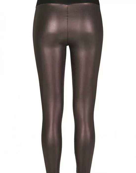 Дамски кожен клин в черно Urban Classics Ladies Faux Leather High Waist Leggings, Клинове - Hoodstyle.bg