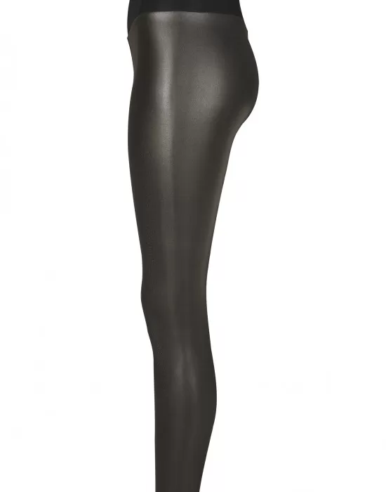 Дамски кожен клин в черно Urban Classics Ladies Faux Leather High Waist Leggings black, Клинове - Hoodstyle.bg
