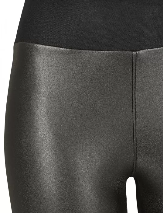 Дамски кожен клин в черно Urban Classics Ladies Faux Leather High Waist Leggings black, Клинове - Hoodstyle.bg