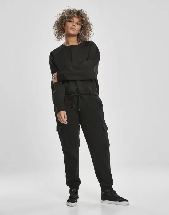 Къс дамски пуловер Urban Classics в черно, Блузи - Hoodstyle.bg