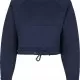 Къс дамски пуловер Urban Classics в тъмно синьо, Блузи - Hoodstyle.bg