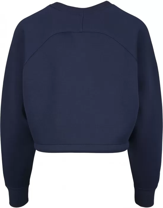 Къс дамски пуловер Urban Classics в тъмно синьо, Блузи - Hoodstyle.bg