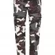 Дамски карго панталон във винено камуфлажен цвят Urban Classics Ladies High Waist Camo Cargo Pants, Панталони - Hoodstyle.bg