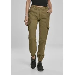 Дамски карго панталон в цвят зряла маслина Urban Classics Ladies High Waist Cargo Pants