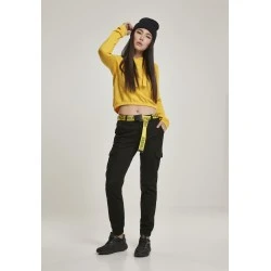Дамски карго панталон в черно Urban Classics Ladies High Waist Cargo Pants