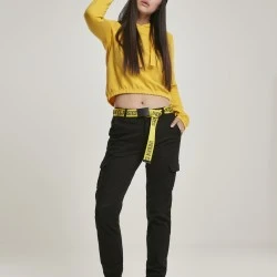 Дамски карго панталон в черно Urban Classics Ladies High Waist Cargo Pants