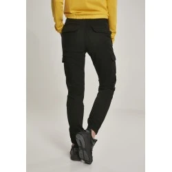 Дамски карго панталон в черно Urban Classics Ladies High Waist Cargo Pants