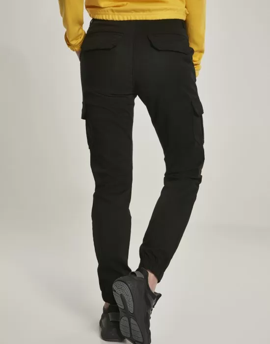 Дамски карго панталон в черно Urban Classics Ladies High Waist Cargo Pants, Панталони - Hoodstyle.bg