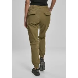Дамски карго панталон в цвят зряла маслина Urban Classics Ladies High Waist Cargo Pants