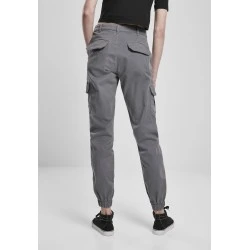 Дамски карго панталони в сиво Urban Classics Ladies High Waist 