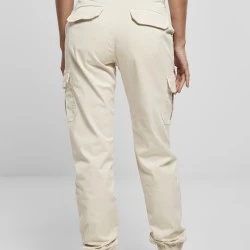 Дамски карго панталон в пясъчен цвят Urban Classics Ladies High Waist Cargo Pants 
