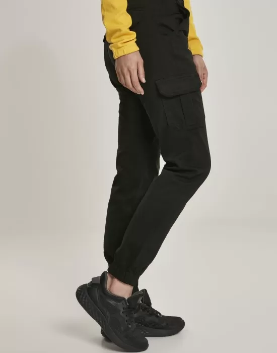 Дамски карго панталон в черно Urban Classics Ladies High Waist Cargo Pants, Панталони - Hoodstyle.bg